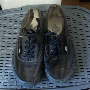 Vans Black Canvas Sneakers Classic Skate Style